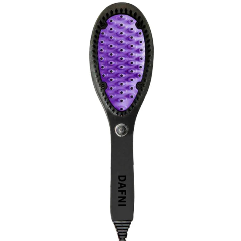 Ceramic Hair Straightener Brush Fast Heating Smoothing Styling Tool