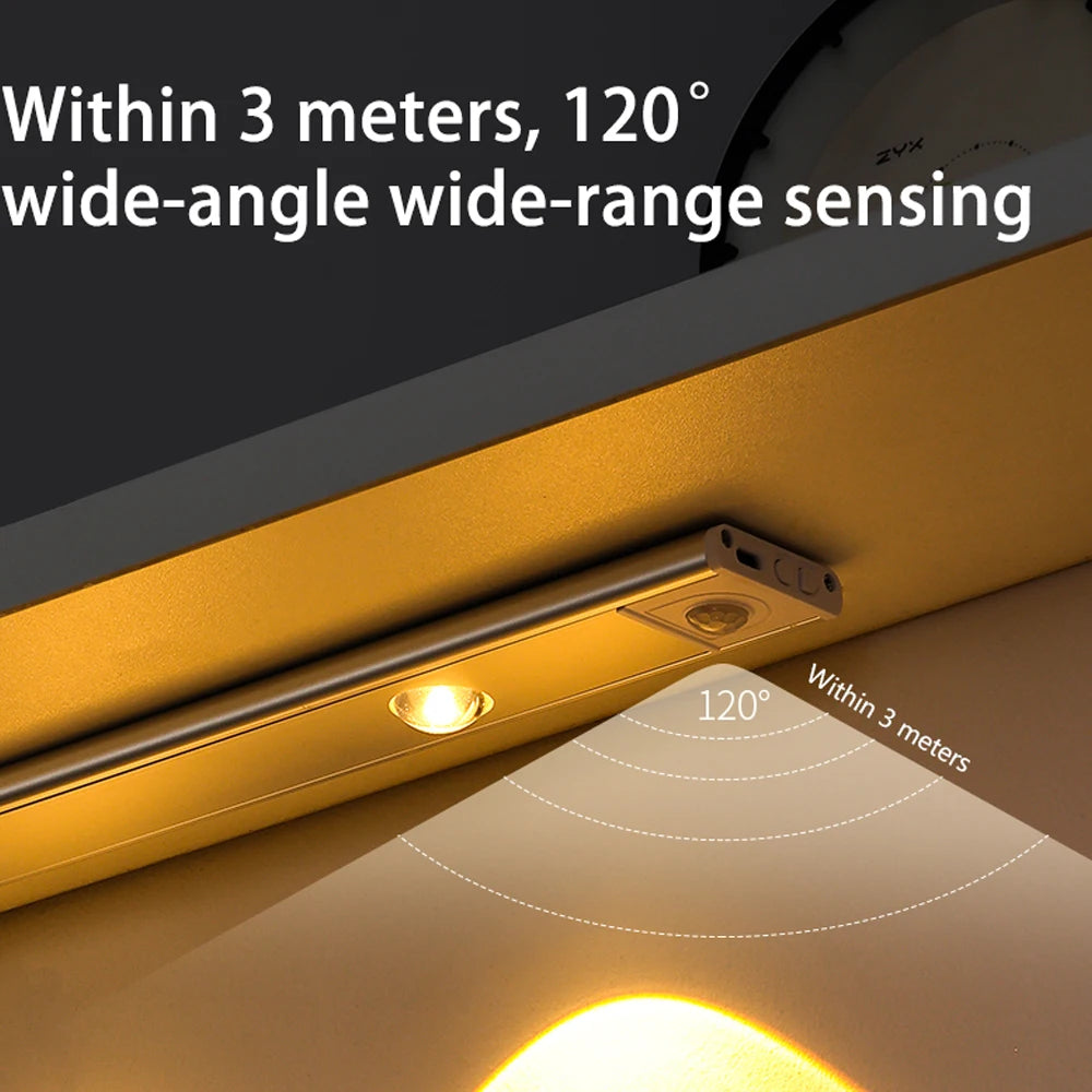 Cabinet Light USB Rechargeable Motion Sensor Ultra-Thin Night Light for Kitchen Wardrobe Cabinet | 20CM / 30CM / 40CM / 50CM LED Strip Light