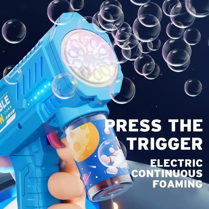🚀 Fully Automatic Rocket Bubble Gun | Outdoor Bubble Blower Machine ✨