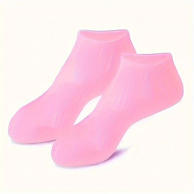 2 Pack Silicone Moisturizing Socks for Dry Cracked Feet