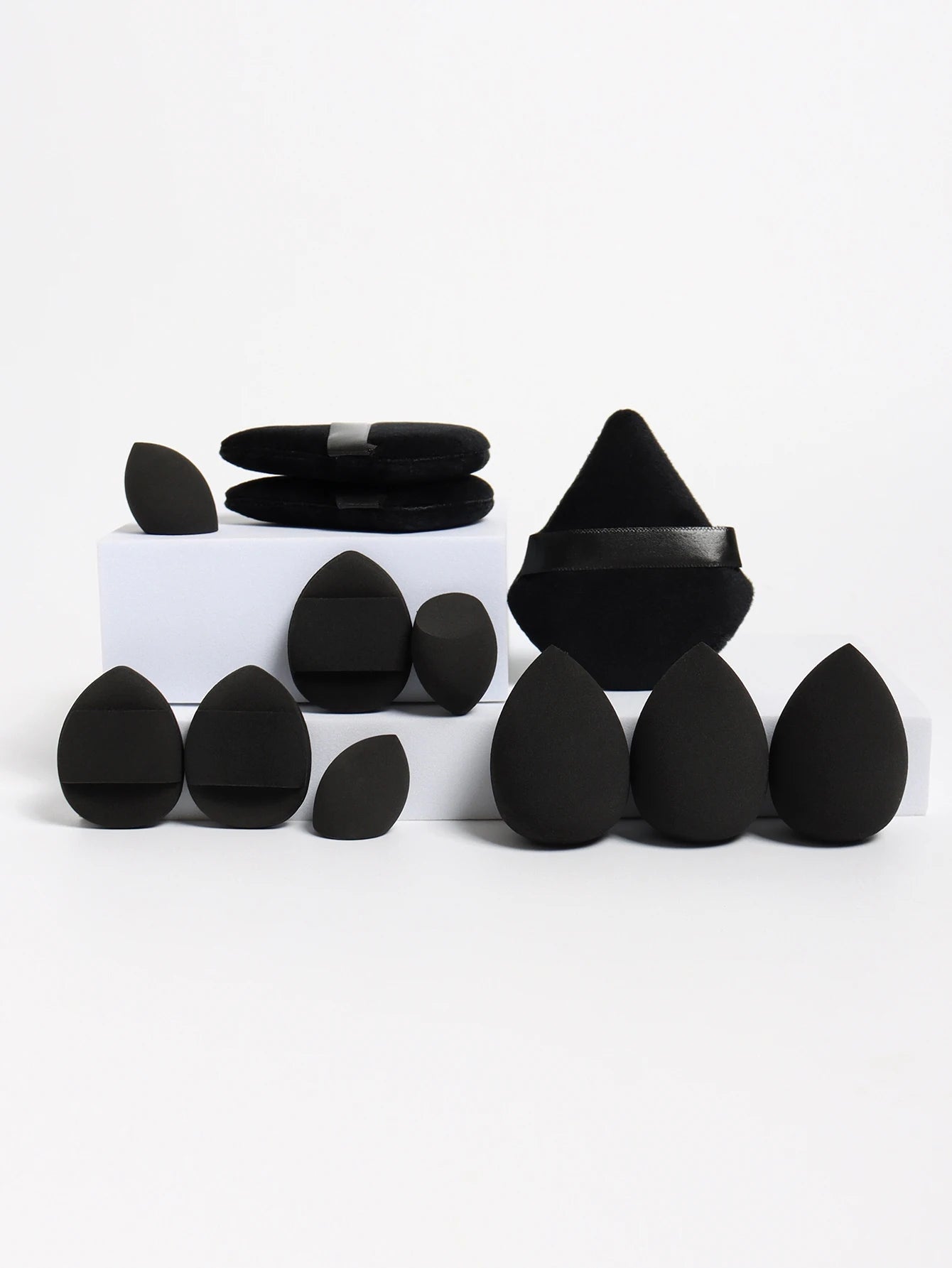 12-Piece Makeup Sponge & Powder Puff Set for Foundation & Loose Powder
