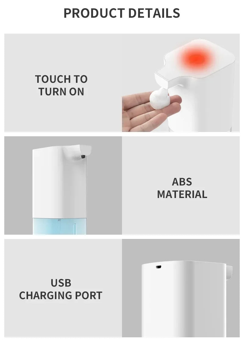 Automatic Foam Soap Dispenser with Infrared Sensor | USB Rechargeable Touchless Hand Sanitizer for Bathroom & Kitchen 🧼🚿