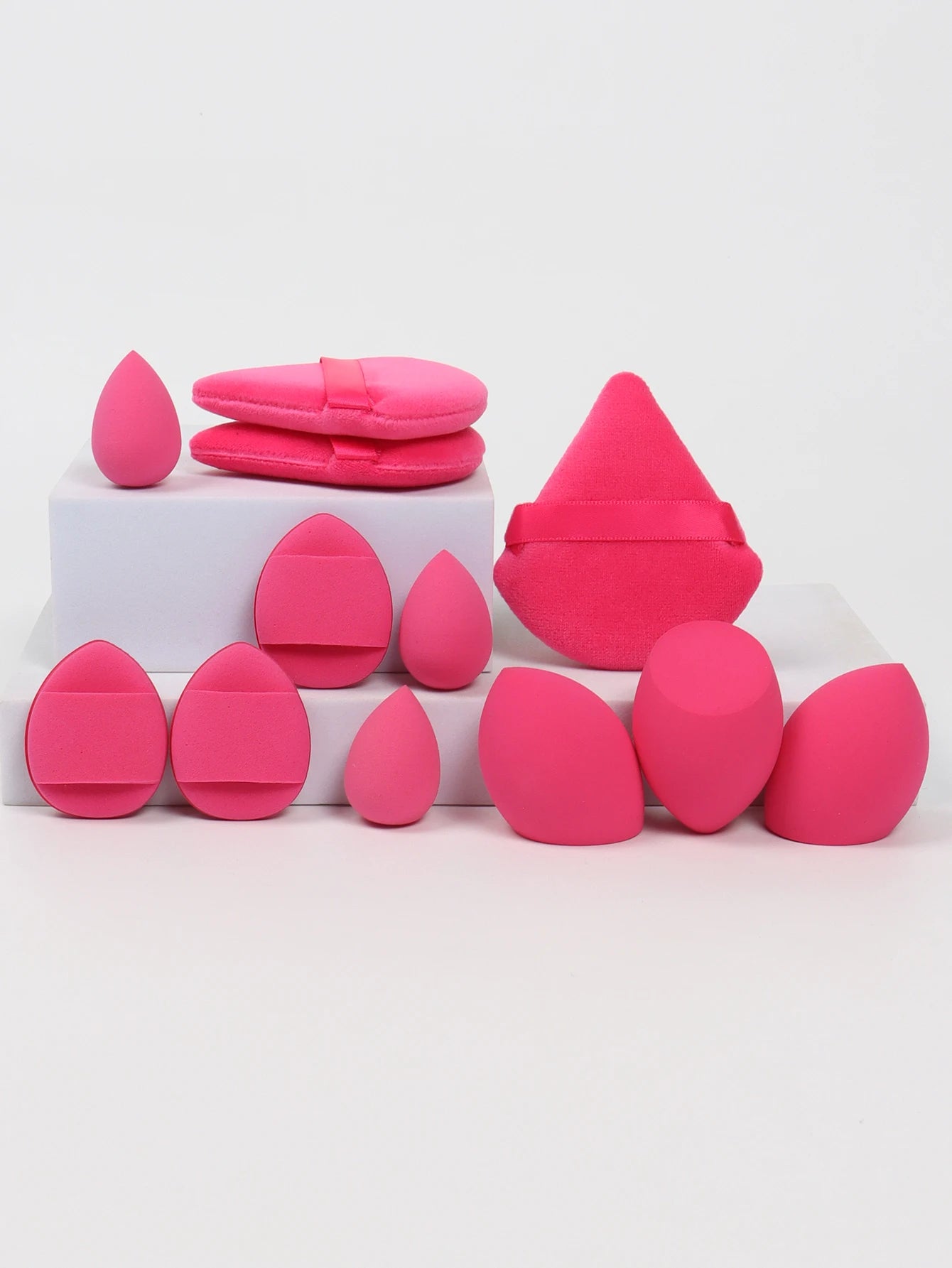 12-Piece Makeup Sponge & Powder Puff Set for Foundation & Loose Powder
