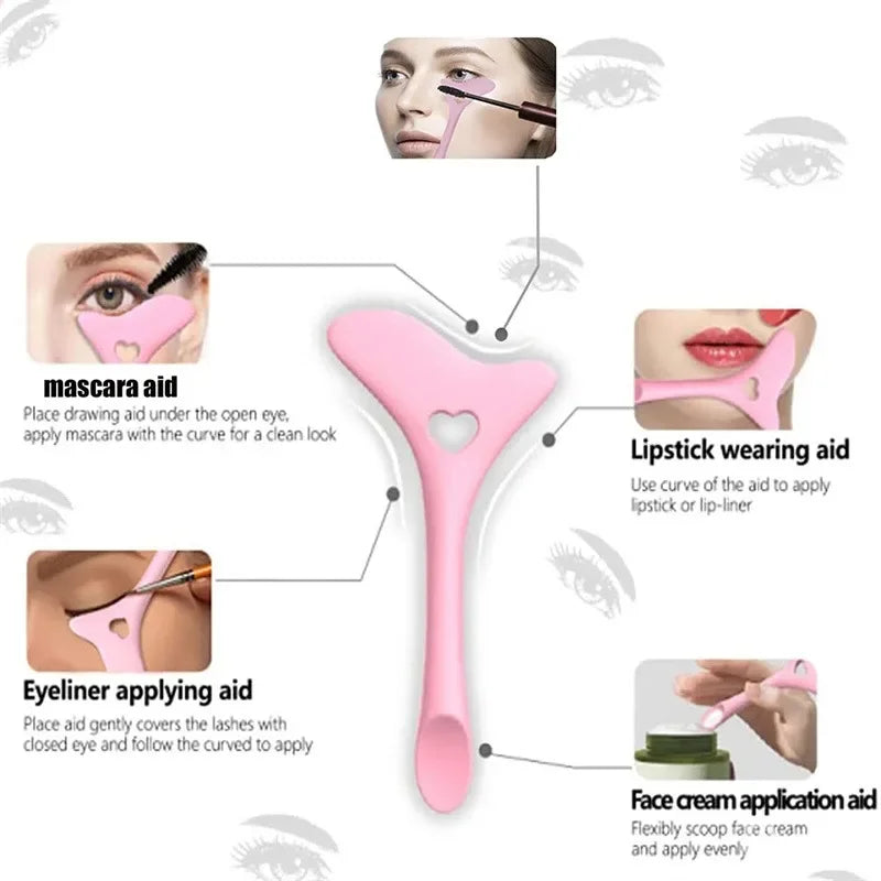 Reusable Silicone Eyeliner Stencil Wing Tips Makeup Aid Tool