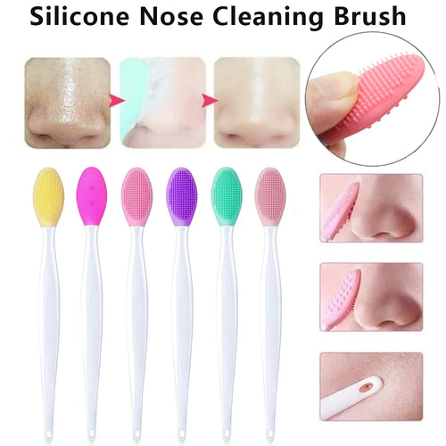 1PC/4PCS Silicone Facial Cleansing Brush for Face & Nose with Replacement Head