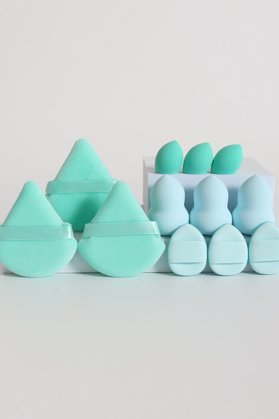 12-Piece Makeup Sponge & Powder Puff Set for Foundation & Loose Powder