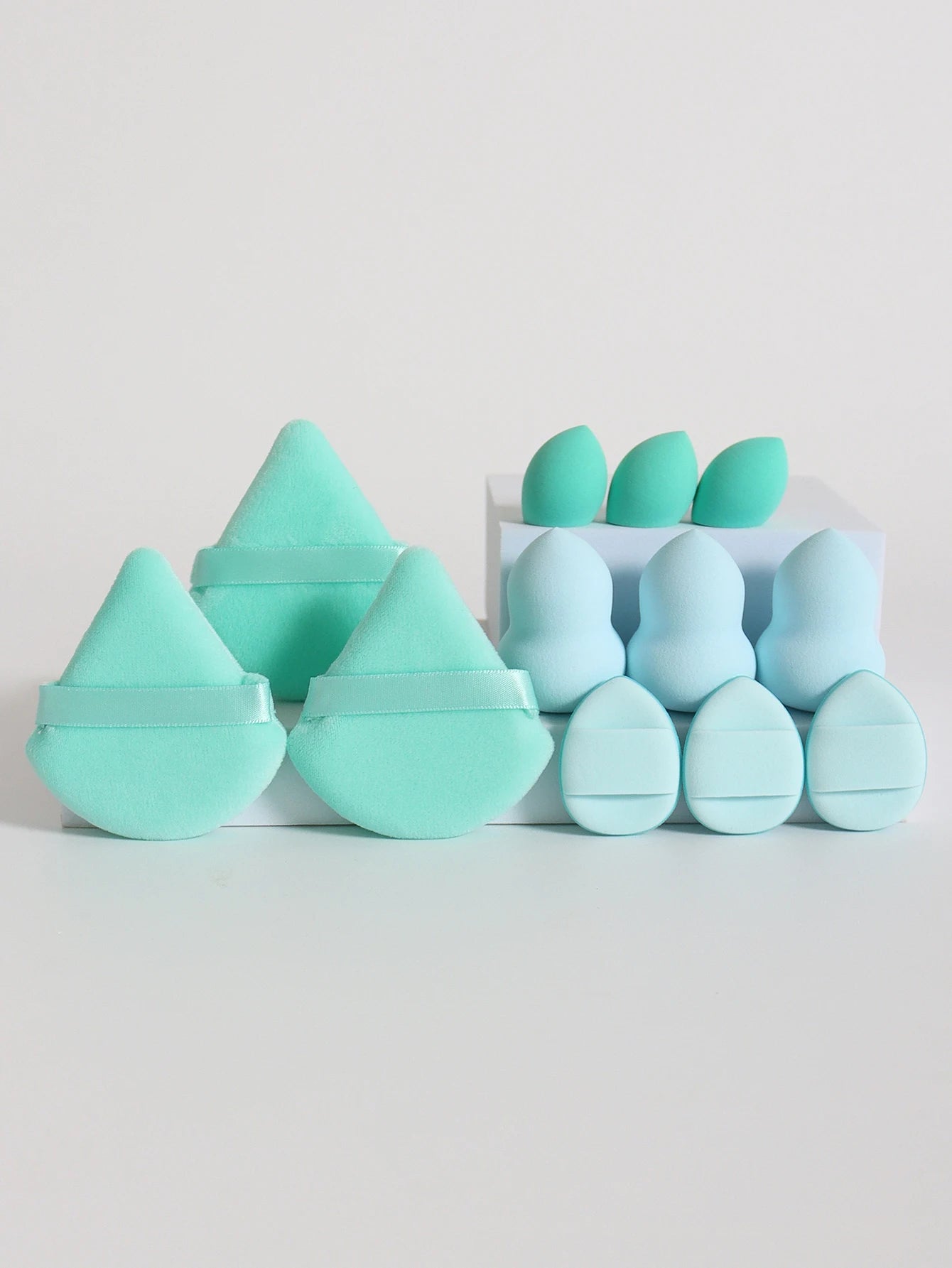 12-Piece Makeup Sponge & Powder Puff Set for Foundation & Loose Powder