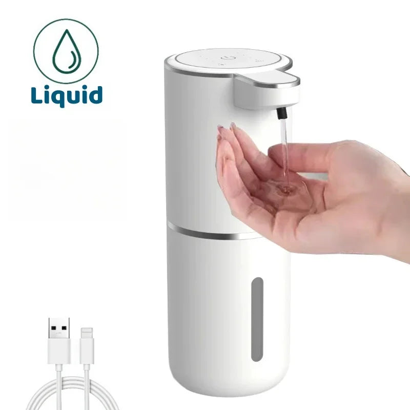 Automatic Liquid & Foam Soap Dispenser — Touchless Electric USB Rechargeable with Infrared Sensor | Hands-Free Soap Pump for Bathroom & Kitchen