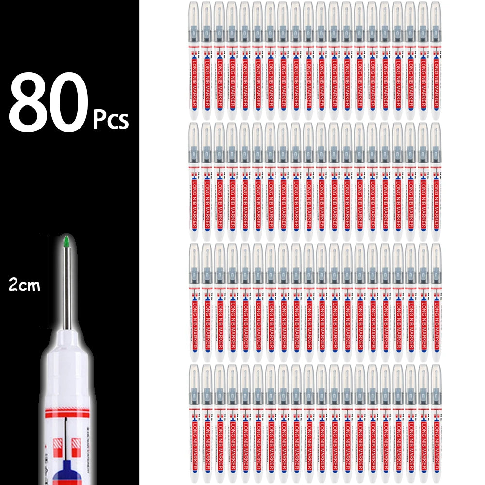 Waterproof Deep Hole Marker Pens for Woodworking & Metal Marking