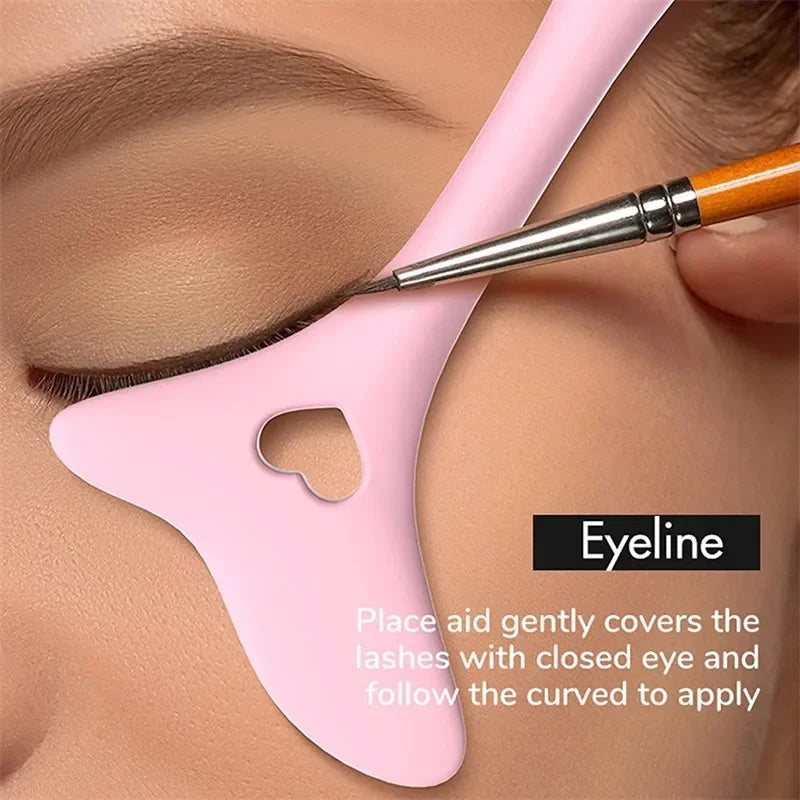 Reusable Silicone Eyeliner Stencil Wing Tips Makeup Aid Tool