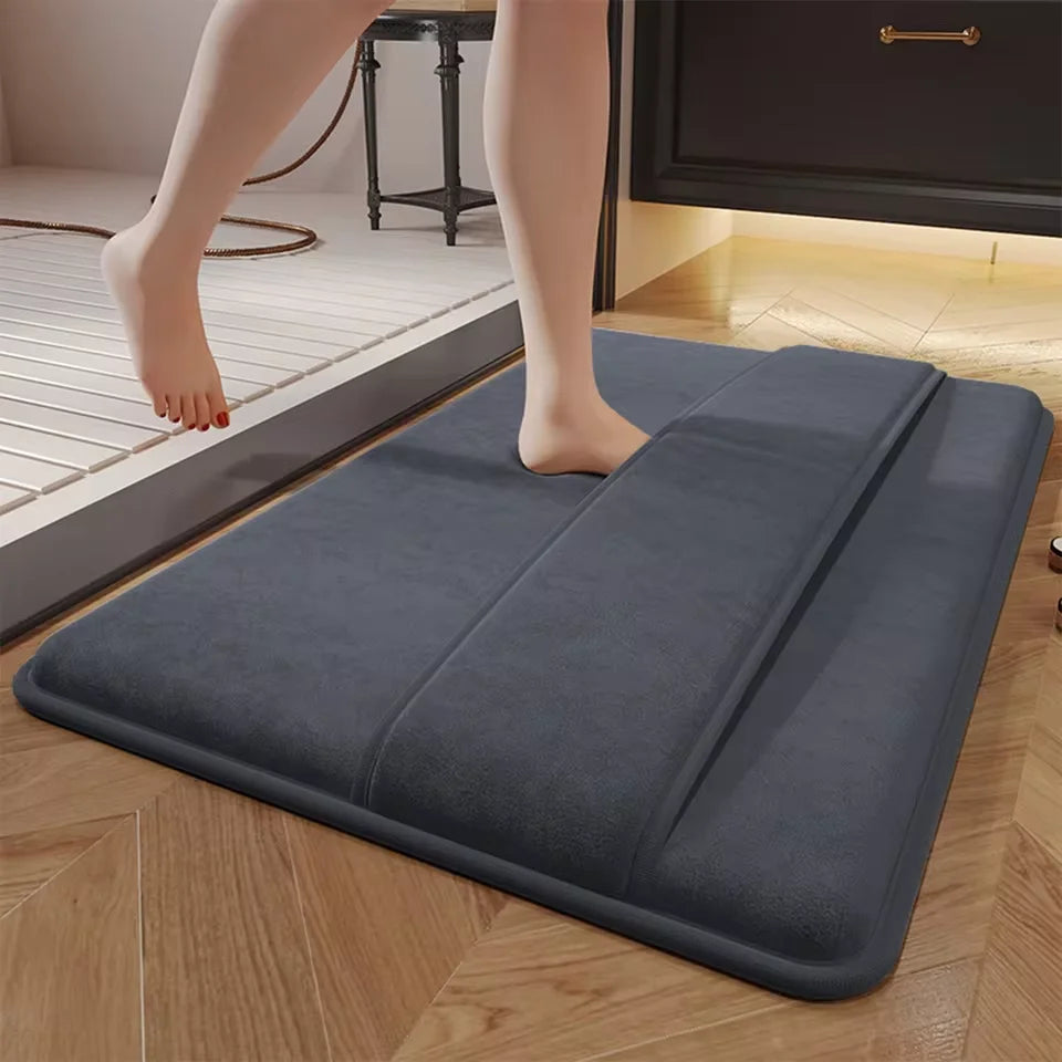 Super Absorbent Coral Velvet Anti-Slip Bath Mat