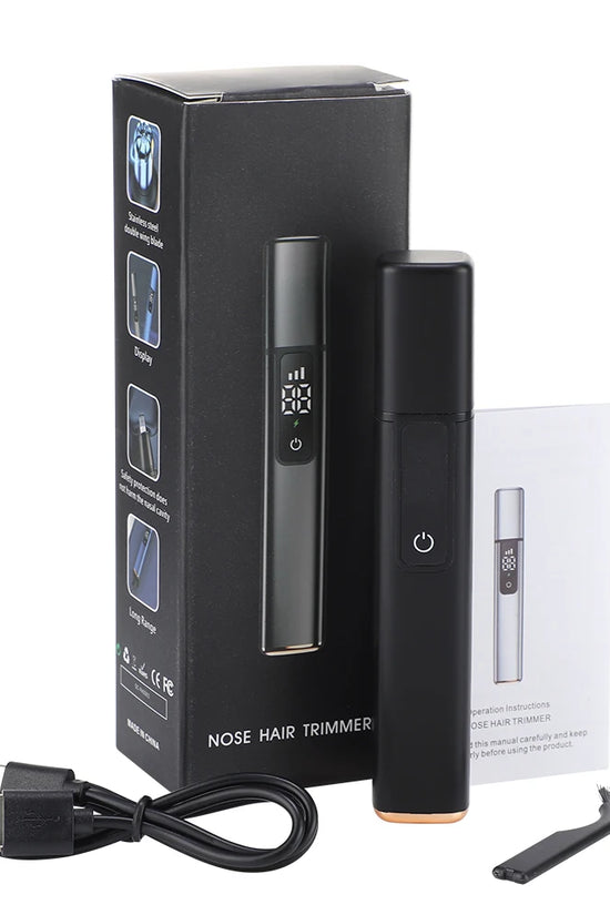 3-in-1 Rechargeable Nose Hair Trimmer with Facial Grooming Heads
