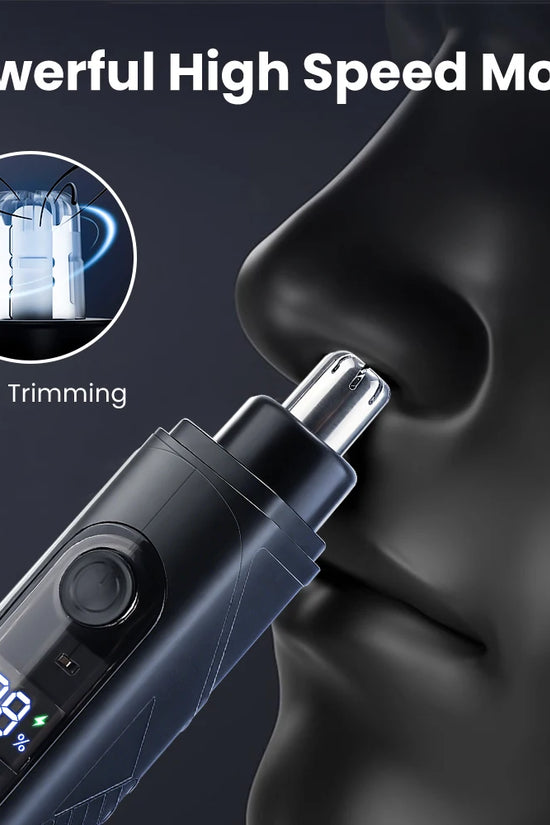 3-in-1 Rechargeable Nose Hair Trimmer with Facial Grooming Heads