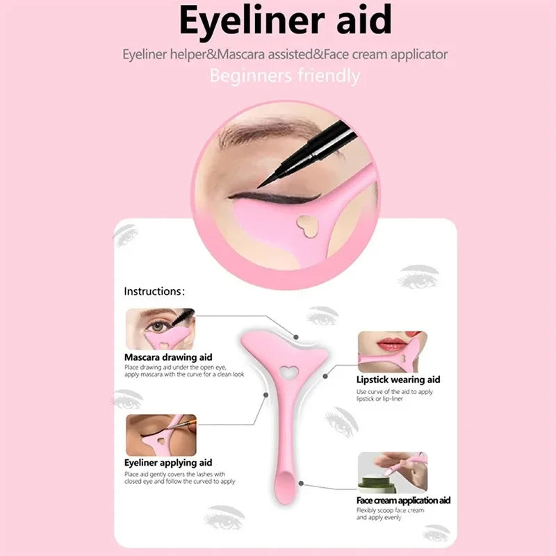 Reusable Silicone Eyeliner Stencil Wing Tips Makeup Aid Tool