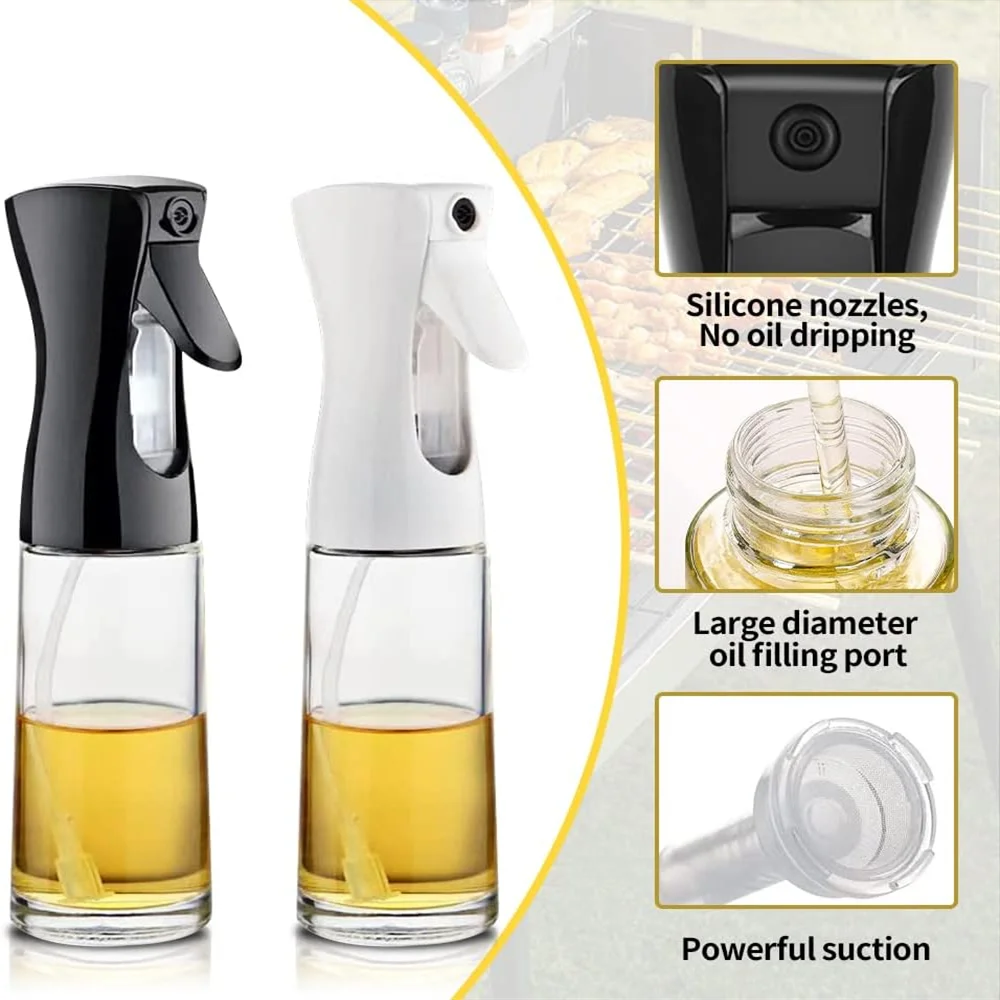 Reusable Olive Oil Sprayer Bottle for Cooking & Vinegar Mist