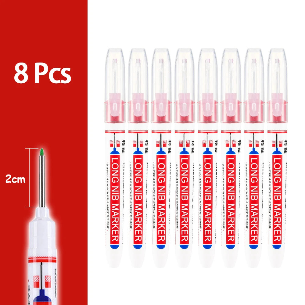 Waterproof Deep Hole Marker Pens for Woodworking & Metal Marking