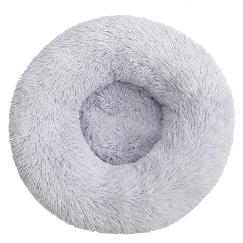 40-90CM Round Plush Pet Bed for Dogs & Cats, Soft Warm Sleeping Bed in 6 Sizes