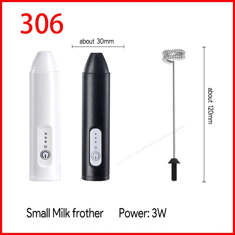 USB Rechargeable 3-Speed Handheld Milk Frother & Egg Beater