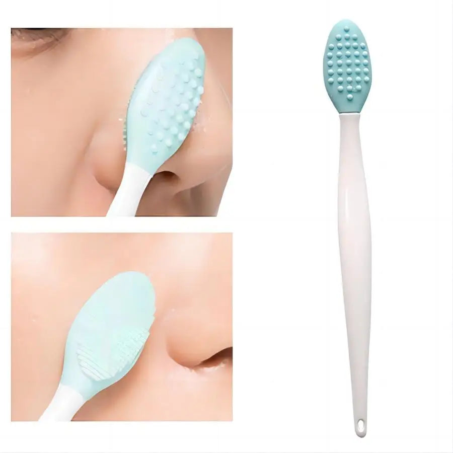 1PC/4PCS Silicone Facial Cleansing Brush for Face & Nose with Replacement Head