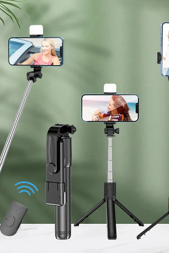 3-in-1 Extendable Bluetooth Selfie Stick Tripod with Wireless Remote for Smartphones