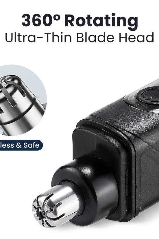 3-in-1 Rechargeable Nose Hair Trimmer with Facial Grooming Heads