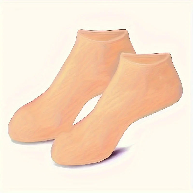 2 Pack Silicone Moisturizing Socks for Dry Cracked Feet