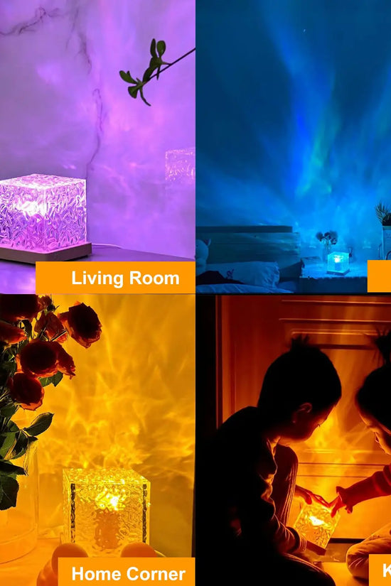 16-Color Ocean Wave Aurora Projector Lamp with Remote