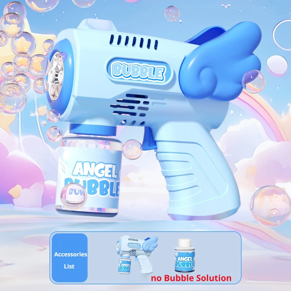 ✨ Electric Angel Bubble Wand | Automatic Light & Sound Bubble Gun 🧚‍♀️