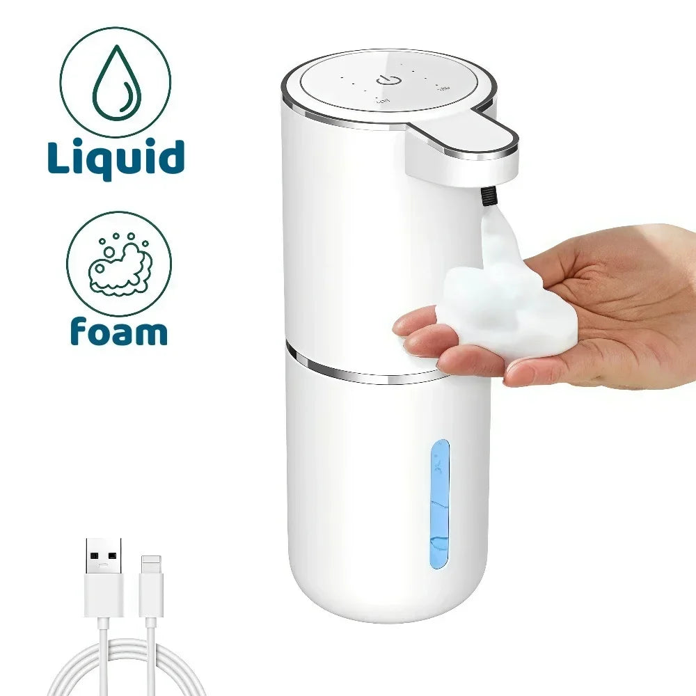 Automatic Liquid & Foam Soap Dispenser — Touchless Electric USB Rechargeable with Infrared Sensor | Hands-Free Soap Pump for Bathroom & Kitchen