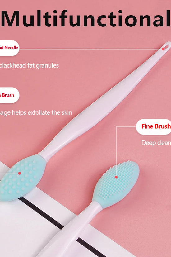 1PC/4PCS Silicone Facial Cleansing Brush for Face & Nose with Replacement Head