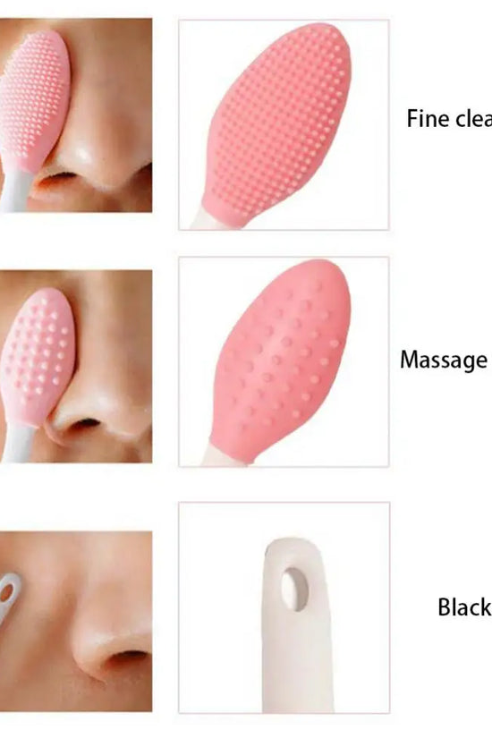 1PC/4PCS Silicone Facial Cleansing Brush for Face & Nose with Replacement Head