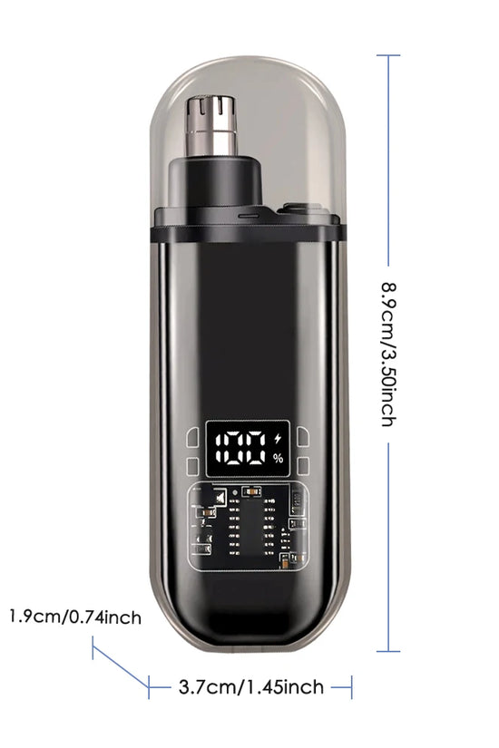 3-in-1 Rechargeable Nose Hair Trimmer with Facial Grooming Heads