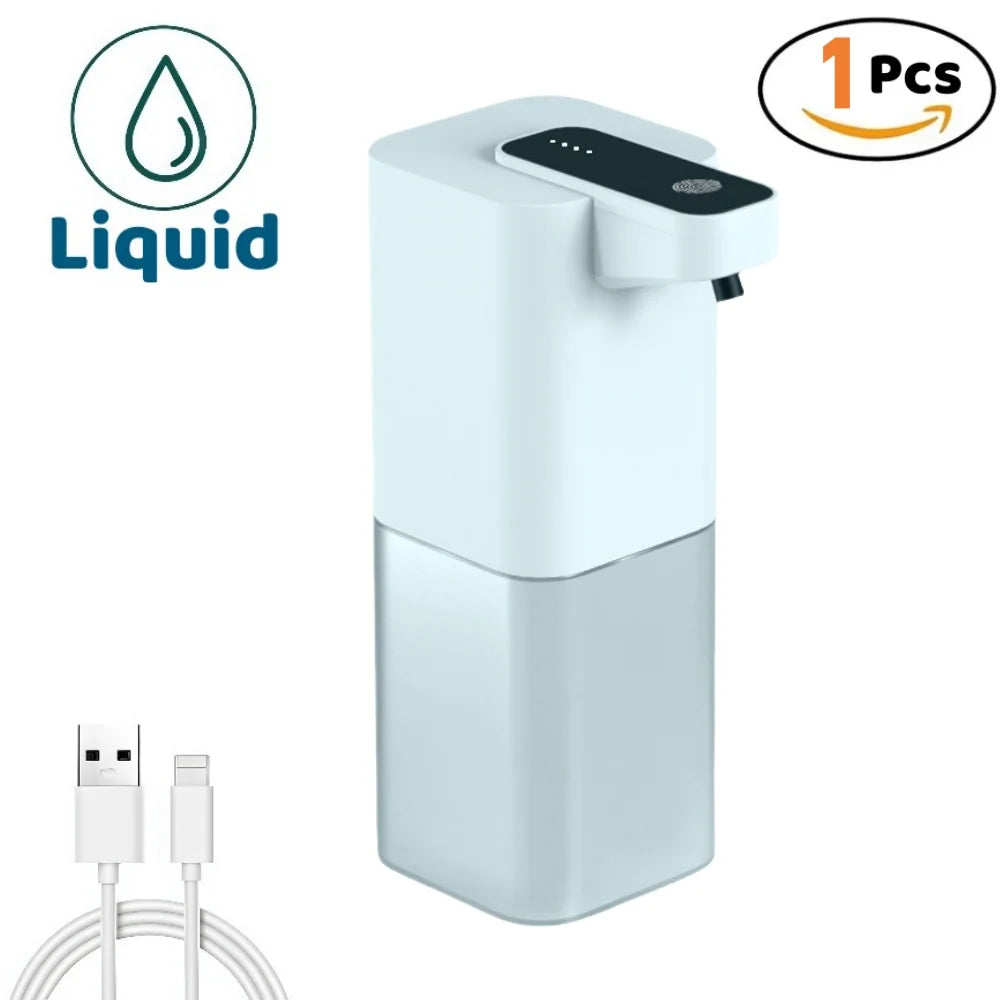 Automatic Liquid & Foam Soap Dispenser — Touchless Electric USB Rechargeable with Infrared Sensor | Hands-Free Soap Pump for Bathroom & Kitchen