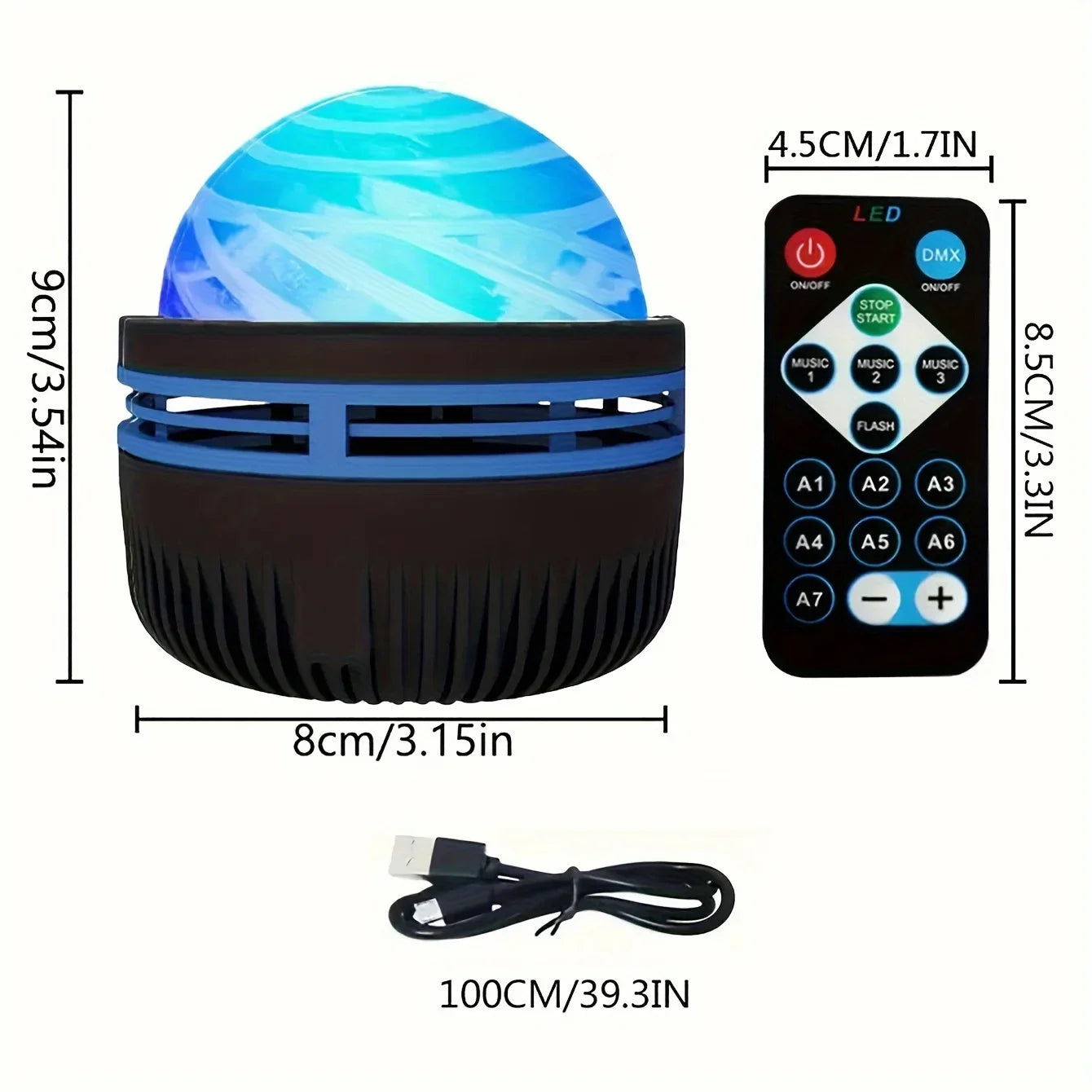 LED Northern Lights Star Projector with Remote