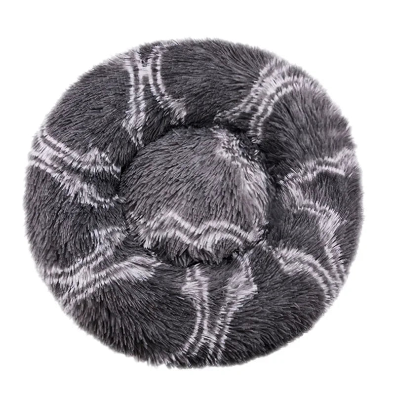40-90CM Round Plush Pet Bed for Dogs & Cats, Soft Warm Sleeping Bed in 6 Sizes