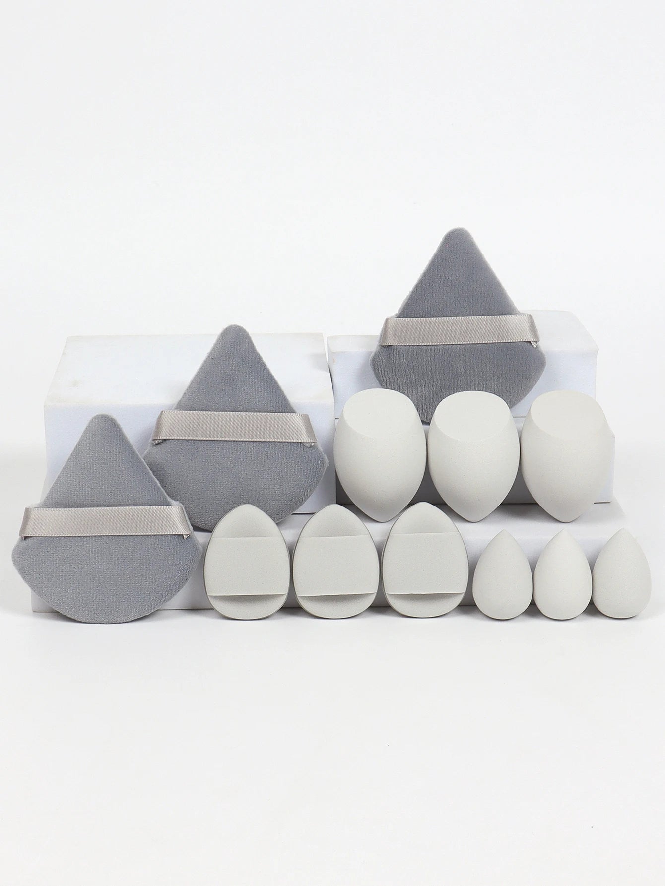 12-Piece Makeup Sponge & Powder Puff Set for Foundation & Loose Powder