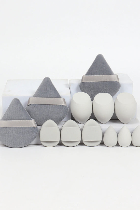 12-Piece Makeup Sponge & Powder Puff Set for Foundation & Loose Powder