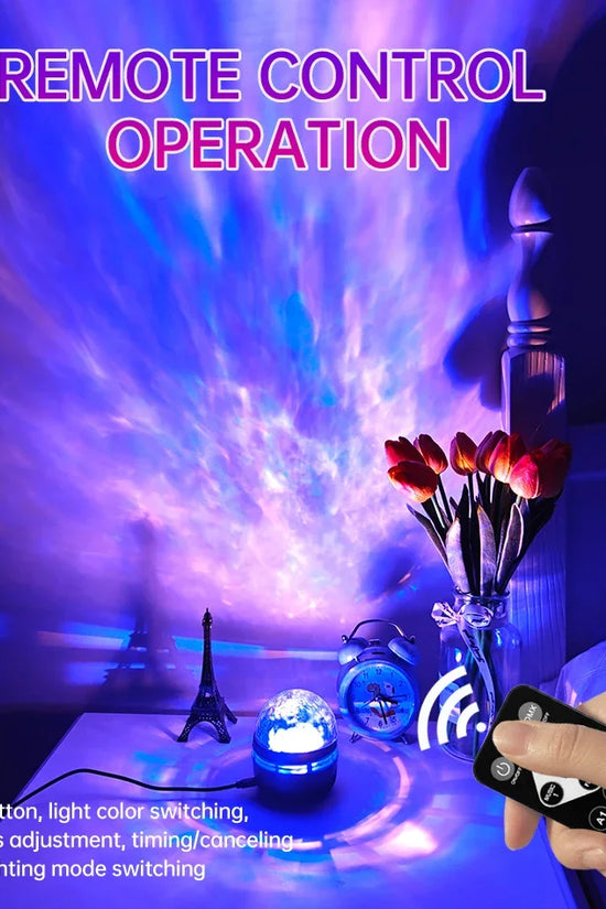 LED Northern Lights Star Projector with Remote