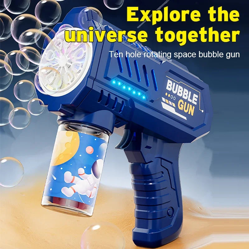 🚀 Fully Automatic Rocket Bubble Gun | Outdoor Bubble Blower Machine ✨