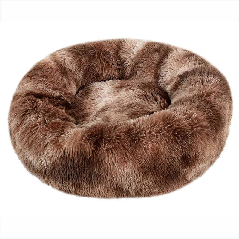 40-90CM Round Plush Pet Bed for Dogs & Cats, Soft Warm Sleeping Bed in 6 Sizes