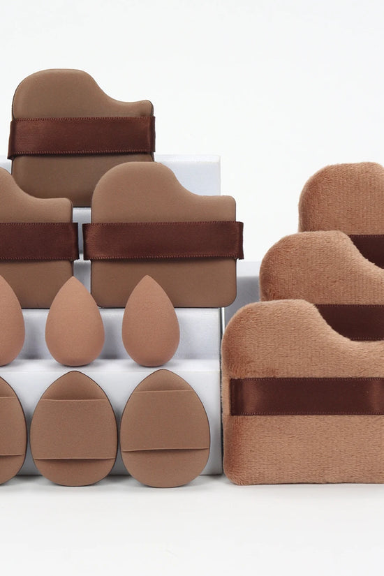 12-Piece Makeup Sponge & Powder Puff Set for Foundation & Loose Powder