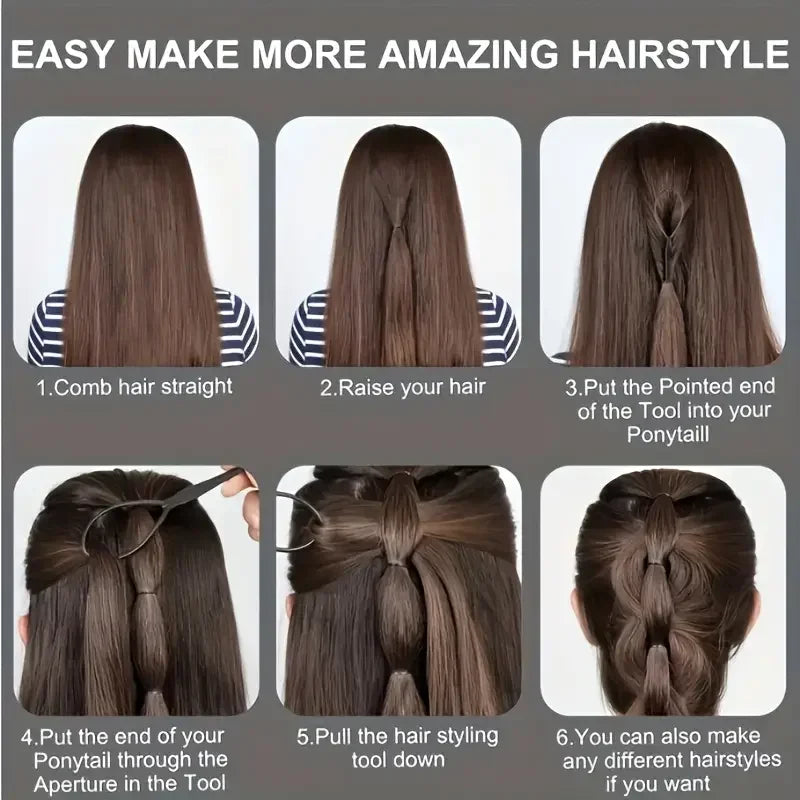 6PCS Hair Styling Brush Set with Spray Bottle, Rat Tail Comb & Edge Brush