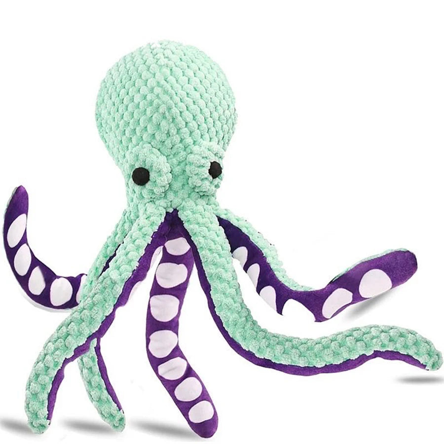 Plush Octopus Interactive Dog Toy with Squeaky Fun for Puppies & Dogs