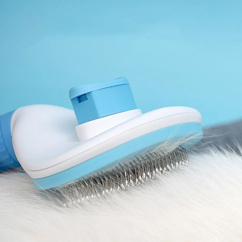 Pet Grooming Comb - Stainless Steel Brush for Dogs & Cats | Detangles Long Hair & Removes Loose Fur