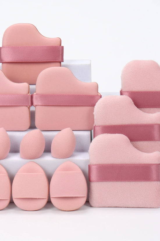 12-Piece Makeup Sponge & Powder Puff Set for Foundation & Loose Powder