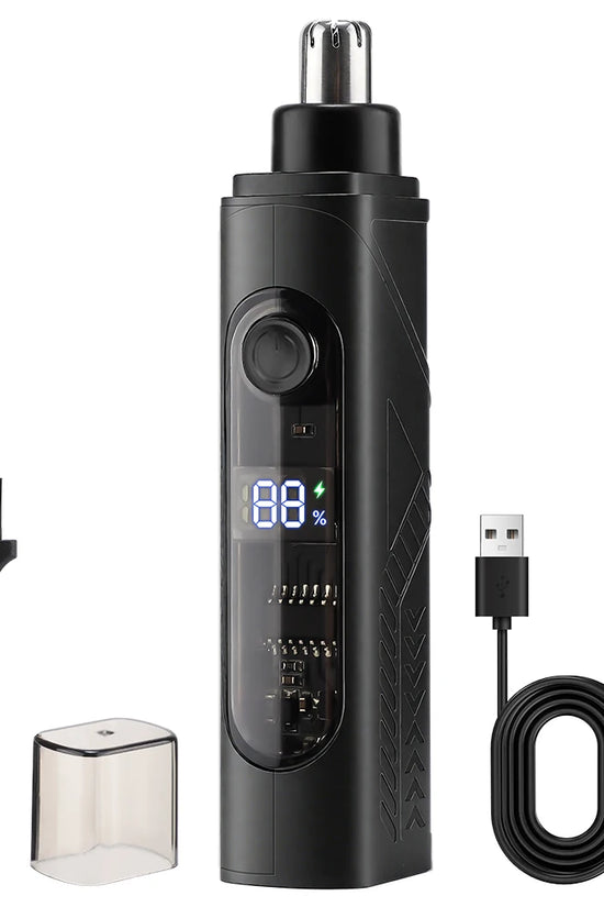 3-in-1 Rechargeable Nose Hair Trimmer with Facial Grooming Heads