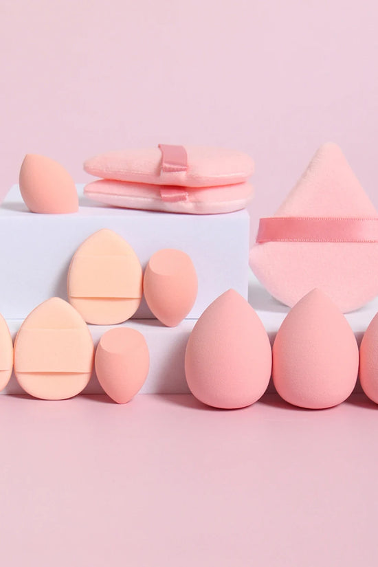 12-Piece Makeup Sponge & Powder Puff Set for Foundation & Loose Powder