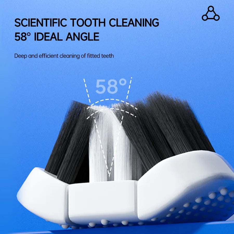 6PCS Three-Sided U-Shaped Soft Toothbrush Set for Adults