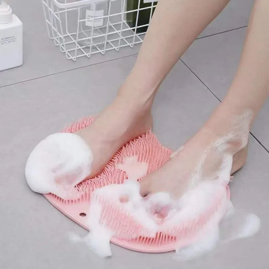 Exfoliating Foot Brush & Back Scrubber with Anti-Slip Suction Cups