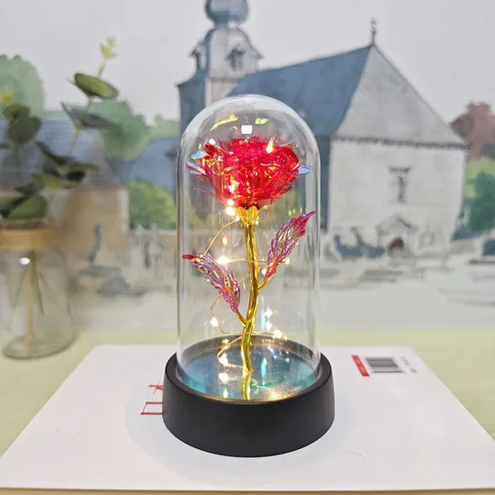 LED Eternal Rose Artificial Flower Gift for Valentine’s Day & Wedding Decor